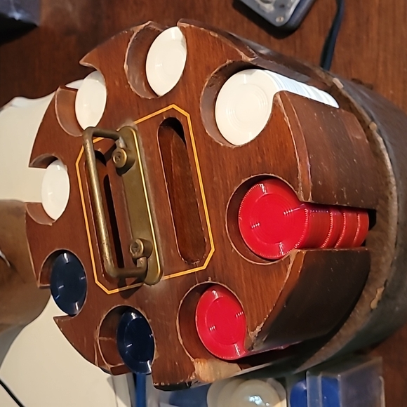 Other Vintage Poker Chip Holder With Chips Poshmark